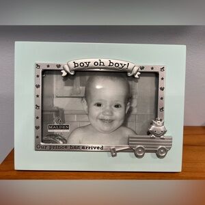 MALDEN NEW "BOY OH BOY" 4 X 6 Blue Silver Baby Picture Photo Frame BRAND NEW